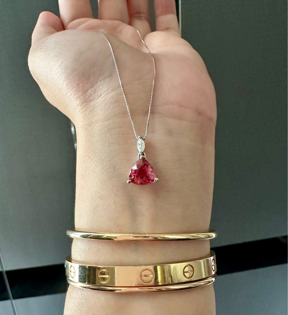 White gold tourmaline pendant hot sale