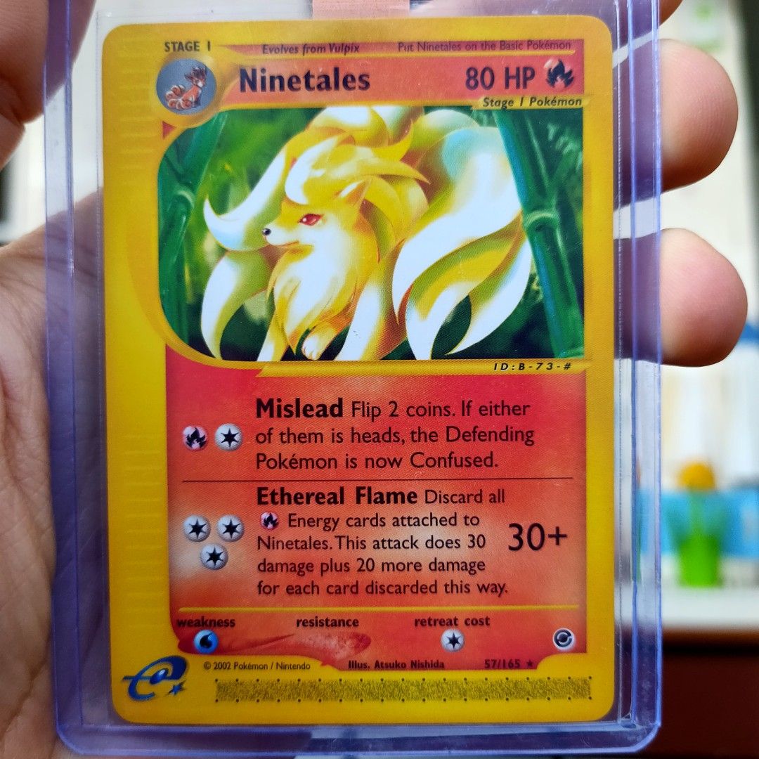 2002 ninetales pokemon card Ninetales 17/110 Holo Rare Reverse Holo Legendary Collection Pokemon Card  Near Mint main image 0