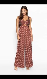 Polka silk jumpsuit