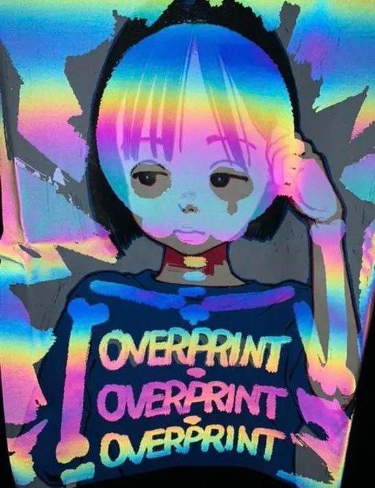 Overprint POP ART Tee Ver:4 (サイズ) L, 男裝, 上身及套裝, T-shirt