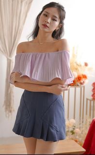 Praise Pleat Top in Lilac