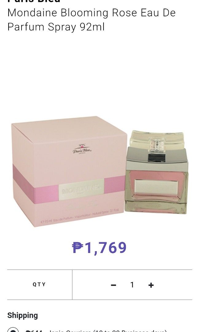 Mondaine blooming rose best sale perfume