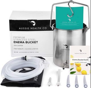 Premium-Purity™ Non-Toxic Stainless Steel Enema Bucket Kit