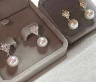 Real freshwater pearl earrings