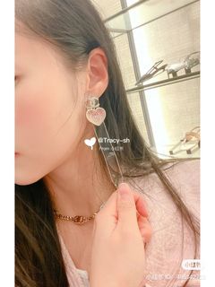 🔥Rtp🔥BNIB 23P chanel heart dangling earrings