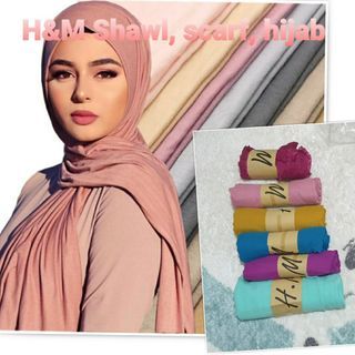 SG ready stock highly quality original H&M Shawl hijab scarf wrap size  180cm ×50cm