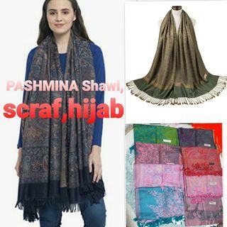 SG ready stock highly quality original 100%  PASHMINA  silk Shawl hijab scarf wrap size  lenght:70"/width:27.5"