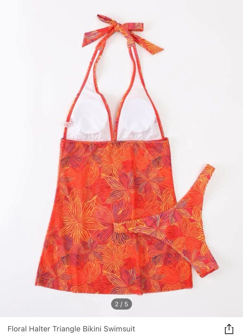 Shein Floral Halter Triangle Bikini Swimsuit (Category: Bikinis & Swimsuits) located in Marikina City. Submitted by chummybub (Listing ID 1220855705, Image 2). Description: Bought from Shein app 100% original and brand new Original price: 626 #hellosun RFS - wrong size.