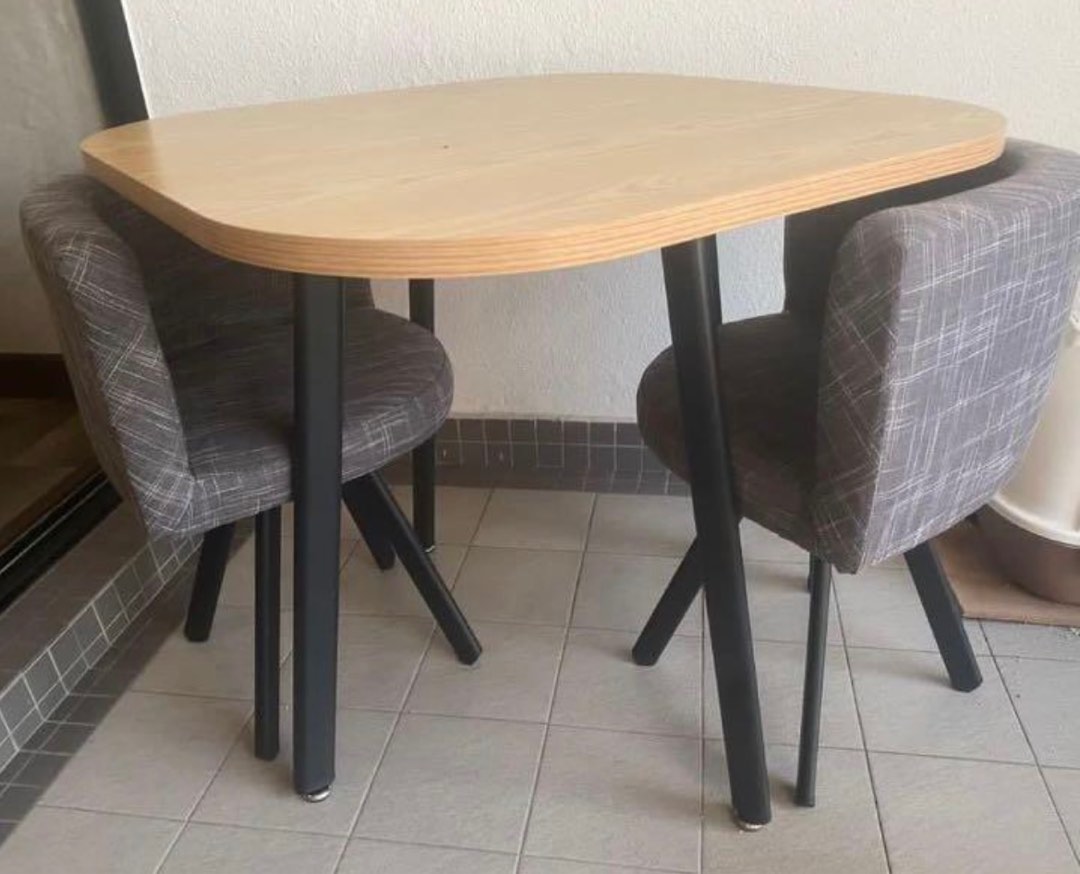 Small Dining Table + 2 Chairs, Furniture & Home Living, Furniture