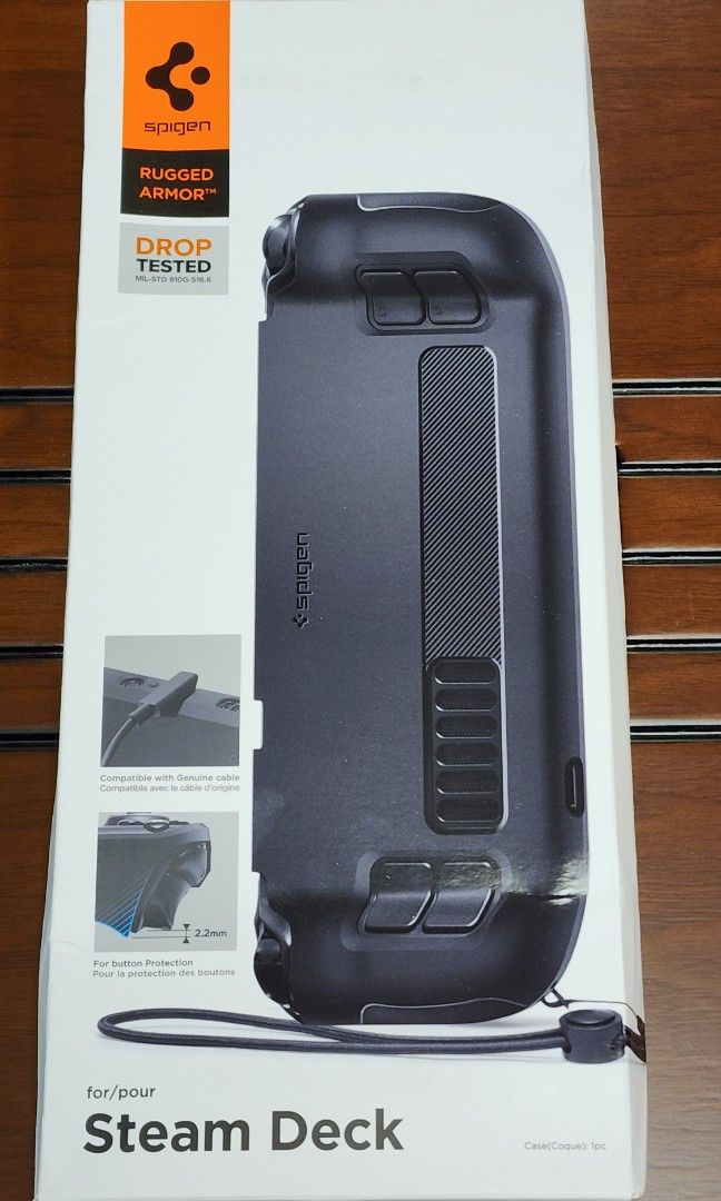 Spigen Steam Deck Case Rugged Armor, 電子遊戲, 遊戲機配件, 保護殼及保護套 Carousell