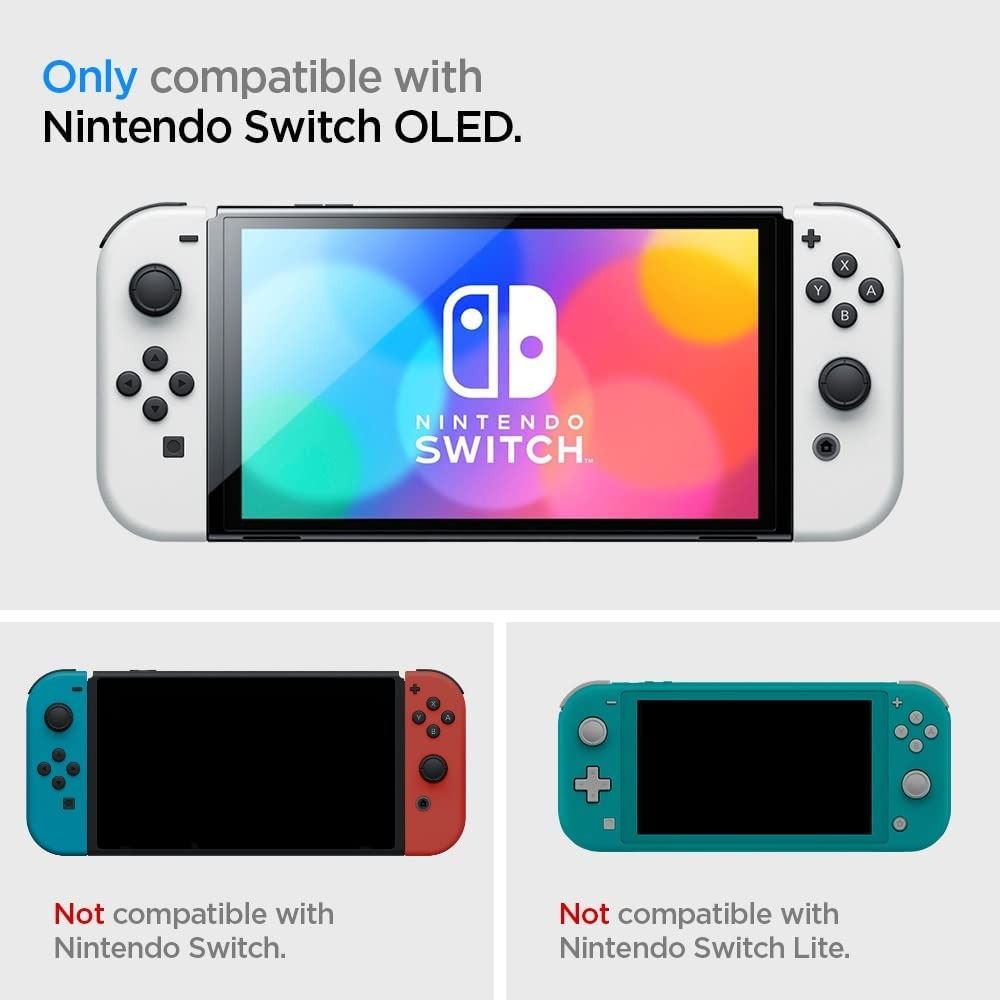 Spigen Thin Fit for Nintendo Switch OLED Dockable Case with Kickstand Protective Case (Category: Cases & Covers) located in Las Pinas. Submitted by techsmartph (Listing ID 1220729710, Image 2). Description: * Elevated TPU Grip to easily detach the JoyCon controller from the Switch. * Attachable kickstand with adhesive that is easy to install and protects the kickstand. Extra adhesive included. * Slim enough to dock to keep the Switch protected. *