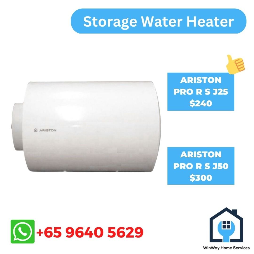 Storage Water Heater Ariston PRO R S J - Without Installation (96405629),  Furniture u0026 Home Living, Bathroom u0026 Kitchen Fixtures on Carousell