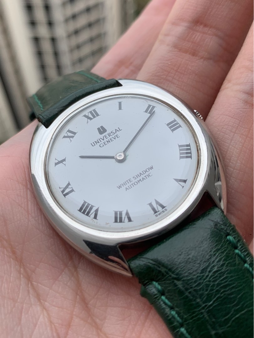 Cadran Universal Genève White Shadow - Bleu Original Microtor NOS | Rare Et En Excellent état