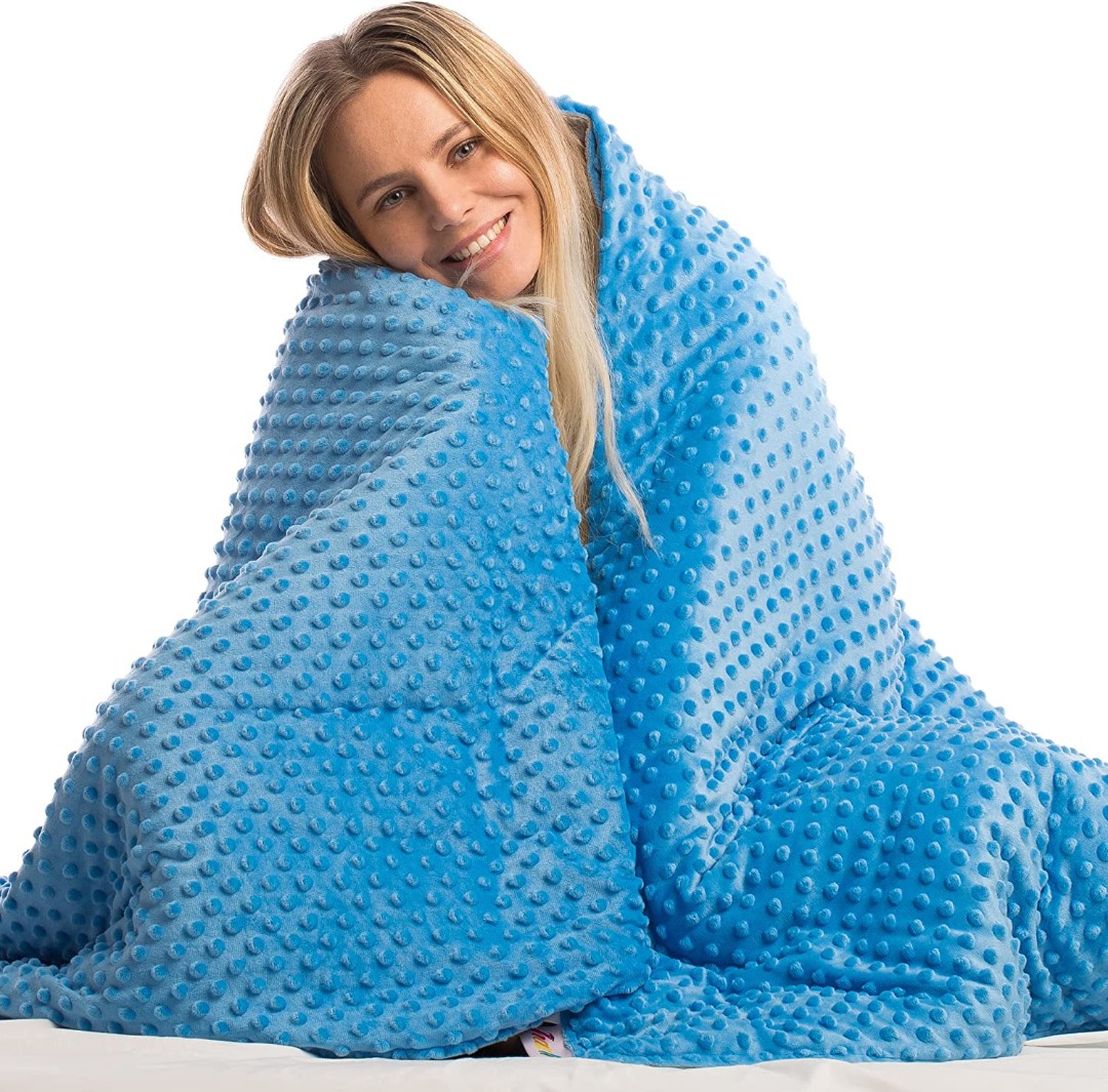 Quility Weighted Blanket with Soft Cover 20 lbs Full Queen Size Heavy Bla