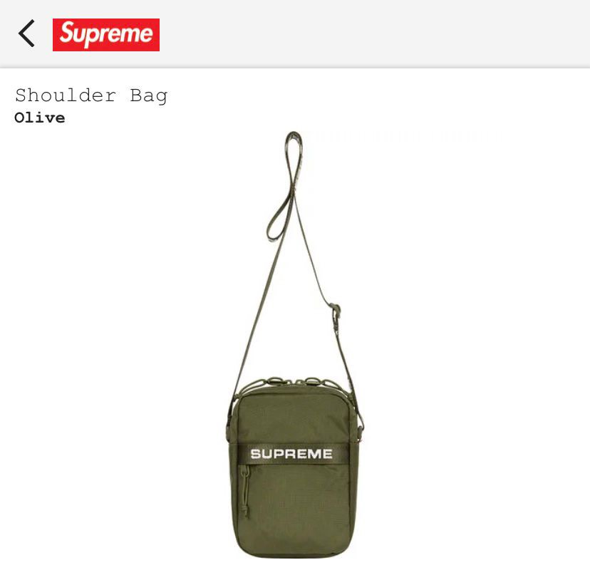 Supreme Shoulder Bag Olive FW22 Men s Fashion Bags Sling