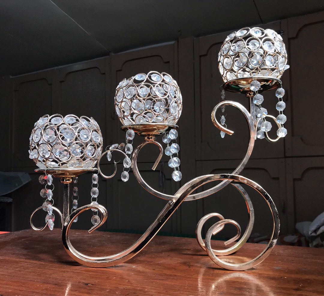 Table chandelier candle holder, Furniture & Home Living, Home Decor