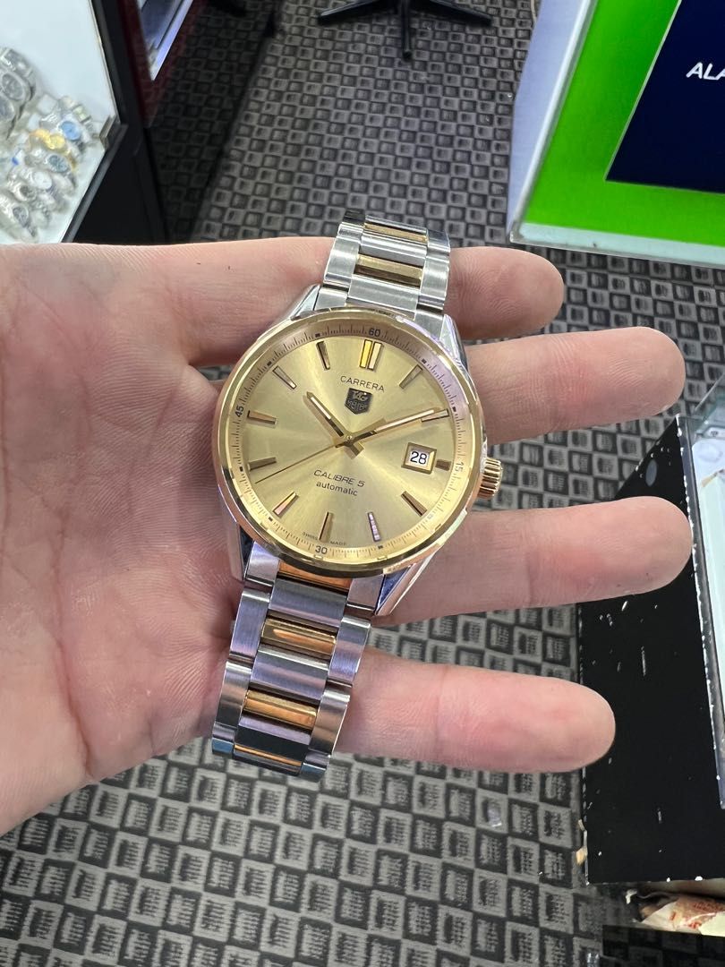 Solid gold sales tag heuer