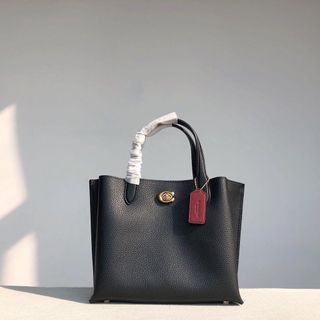 tas coach willow tote bag 24 in black