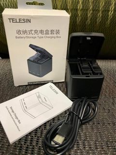 TELESIN BATTERY AND CHARGER GO PRO HERO 5/6/7/8