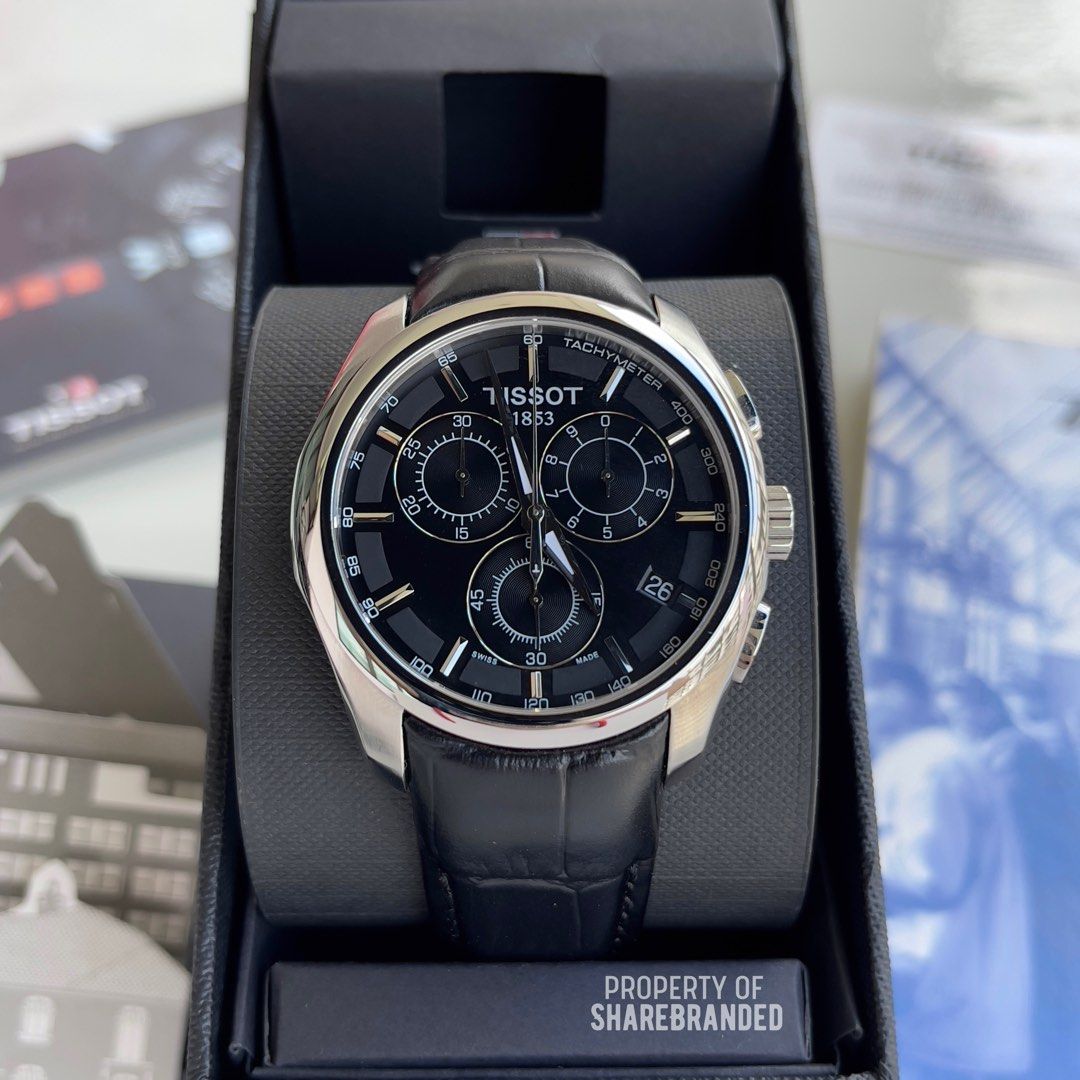 Tissot couturier cheap chronograph black