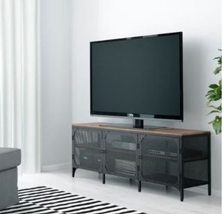 TV bench / rack, black, 150x36x54 cm