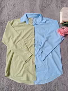 two tone oversize shirt