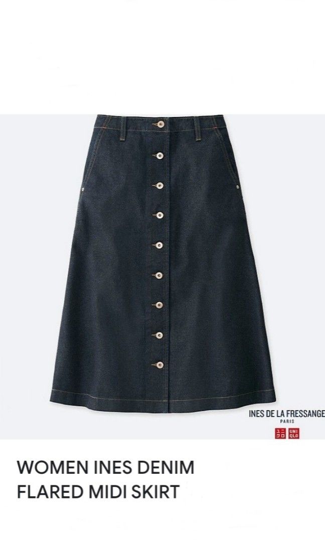 Stella McCartney Denim Flared Midi Skirt  Harrods US
