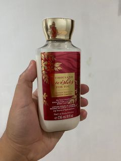 USED BATH & BODY WORKS A THOUSAND WISHES FOR YOU BODY LOTION