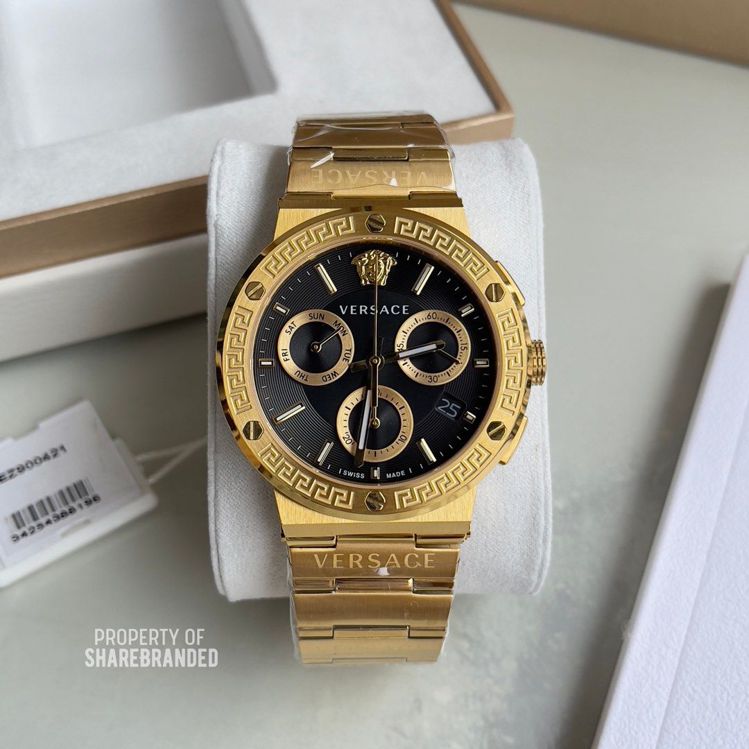 Versace Greca Logo Chrono Watch VEZ900421, Men's Fashion, Watches