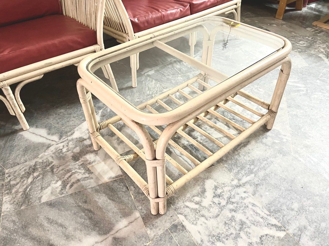 Vintage Rattan Sofa Set, Furniture & Home Living, Furniture, Sofas on