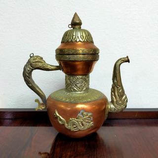 Vintage Tibetan Copper Teapot