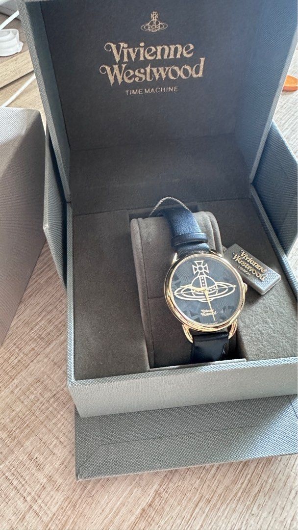 Vivienne Westwood Leadenhall Quartz Black Dial Leather Strap