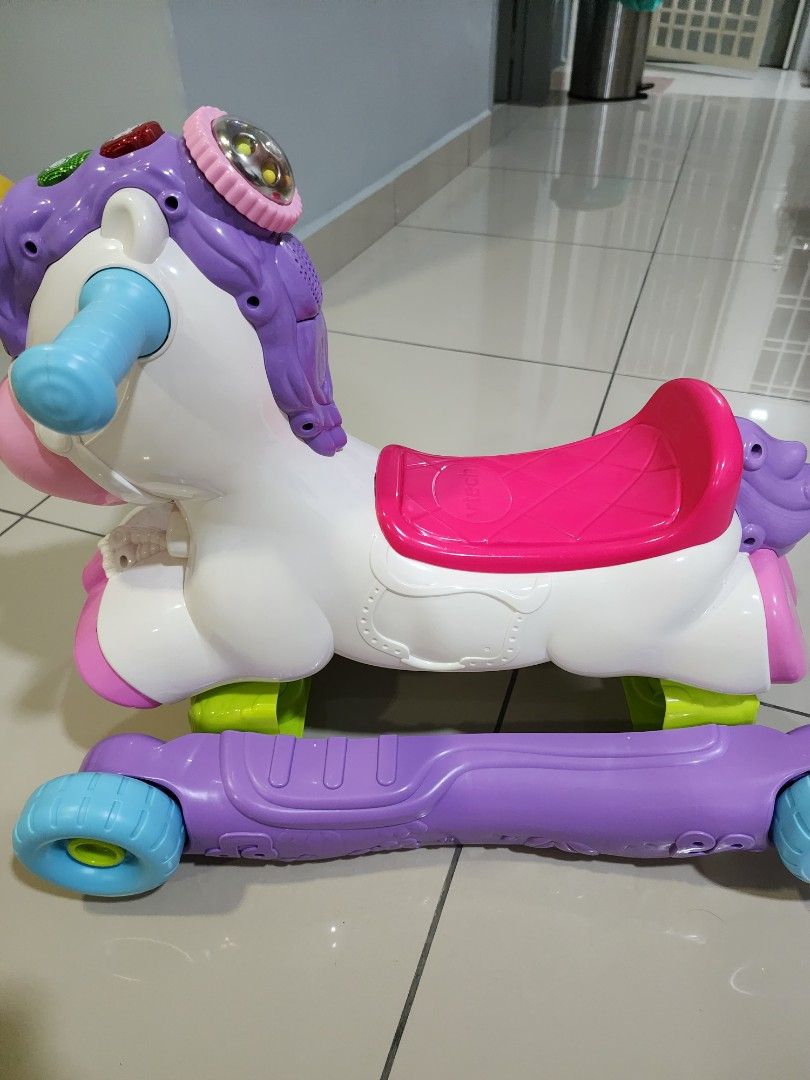 Vtech Rocking Unicorn Vtech 2 in 1 rocking unicorn, Babies & Kids, Infant Playtime on Carousell