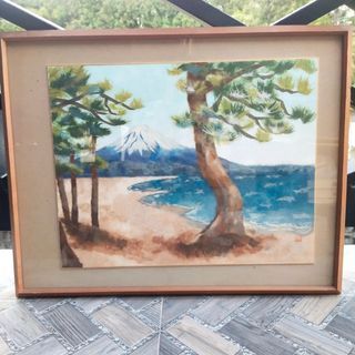 Watercolor Painting on a Wooden Frame