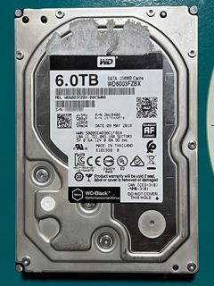 Western Digital (WD) Black WD6003FZBX 6TB 256MB Cache Hard Drive (Hard Disk / Hard Disc / HDD)