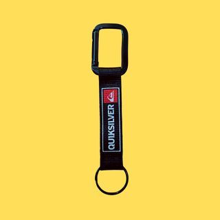 'White/Red/Black' Lace Key Holder with Metal Carabiner - Quiksilver