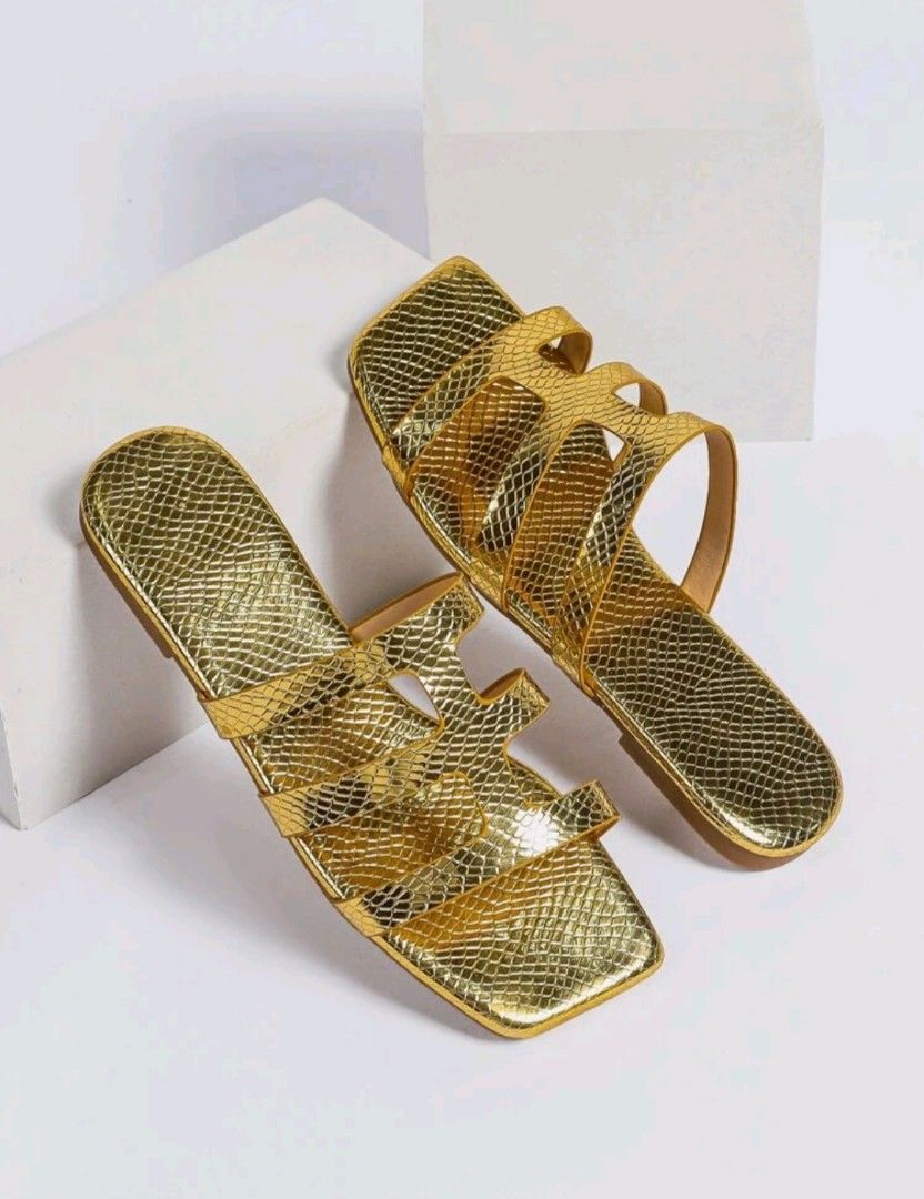 Women Metallic Sandals Glamorous Summer Flat Sandals Women s