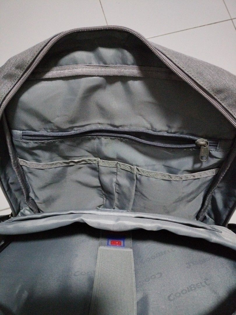 Work backpack (Category: Backpacks) located in Singapore. Submitted by cheeks70 (Listing ID 1220876164, Image 4). Description: - work backpack with many compartment for storage etc. - only used once or twice - waterproof material - with wallet for laptops and iPad - comes with outlet to connect your powerbank to charge your mobile equipment - price is nett and non return after sales - self collection at my address below.