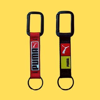 'Yellow/Red/Black' and 'Red' Lace Key Holders with Metal Carabiner - PUMA