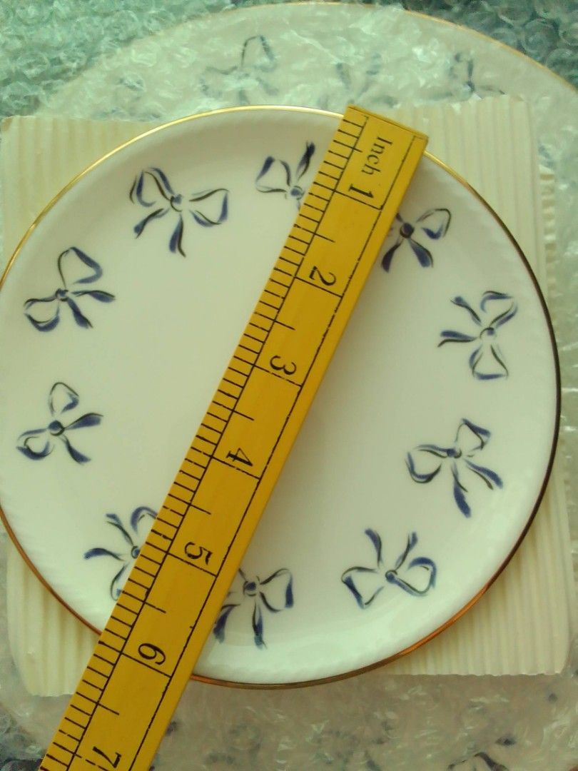 YSL Bone China Yamaka Japan plate and saucers, Furniture & Home Living