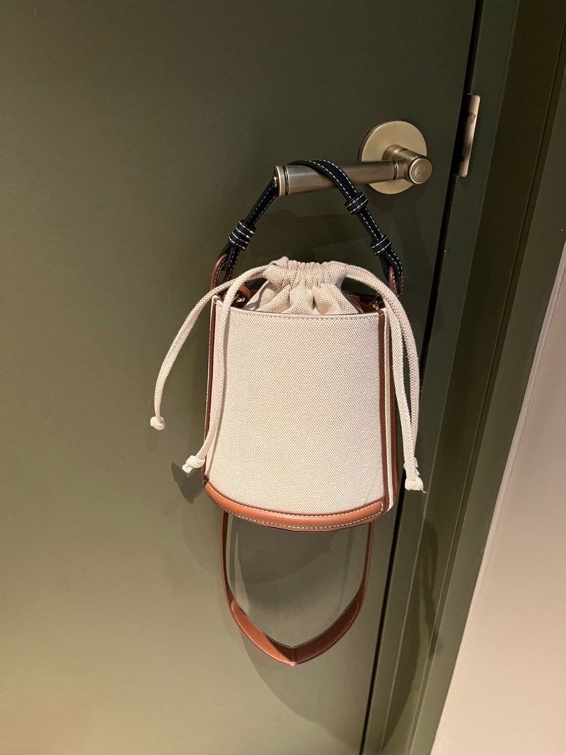 Zara canvas bucket bag online