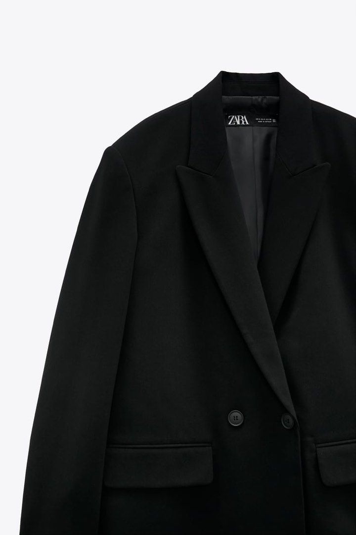 Zara oversized sales double breasted coat