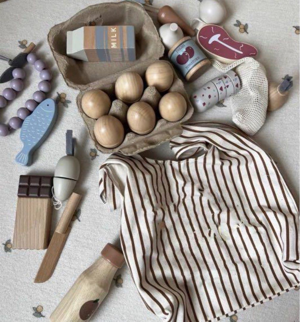Zara home Kids Wooden Pretend Play Kitchen Food set toy Hobbies