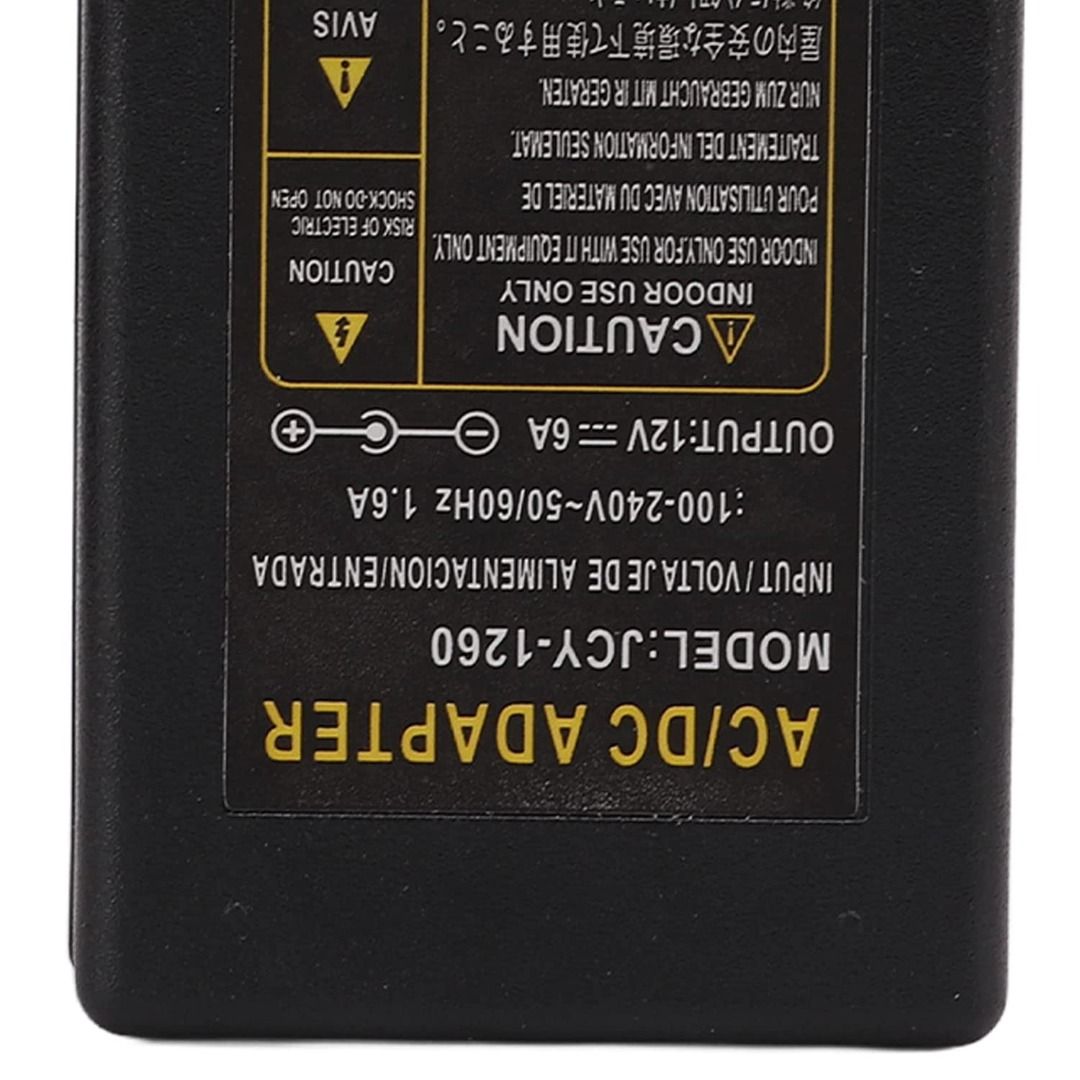 12V 6A Power Adapter, Stable Voltage 100V‑240V AC To DC Wall
