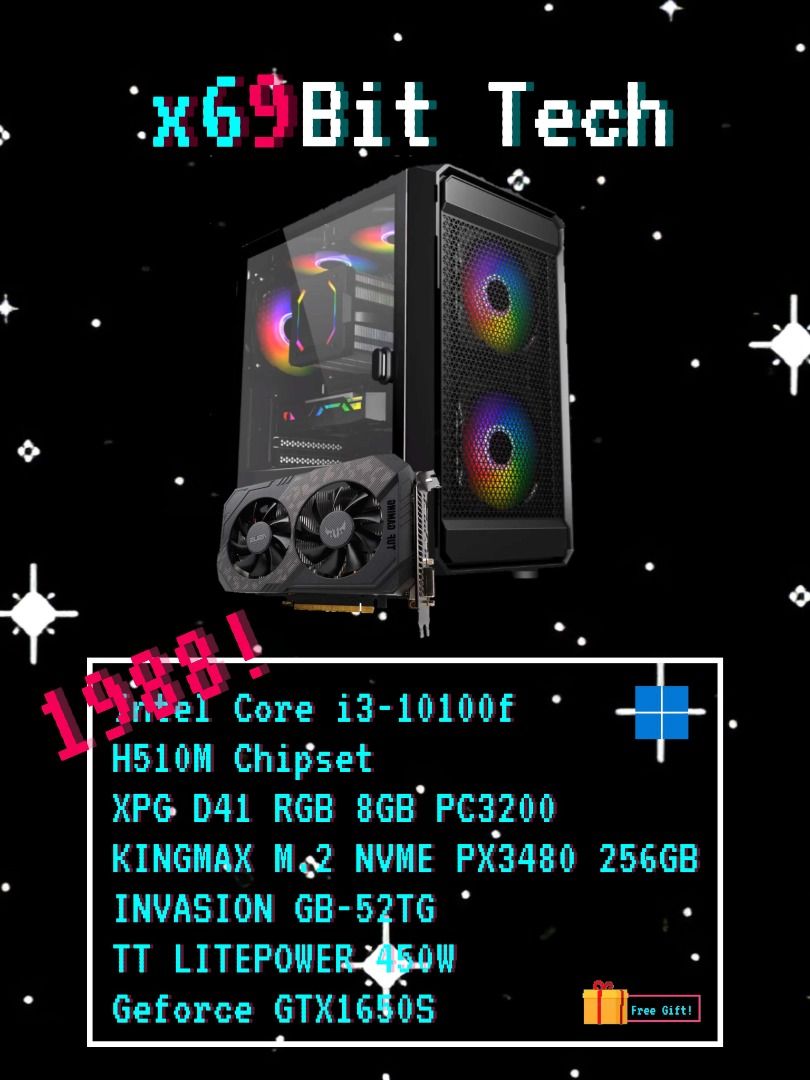 1650S 10100F CUSTOM BUILT GAMING PC
