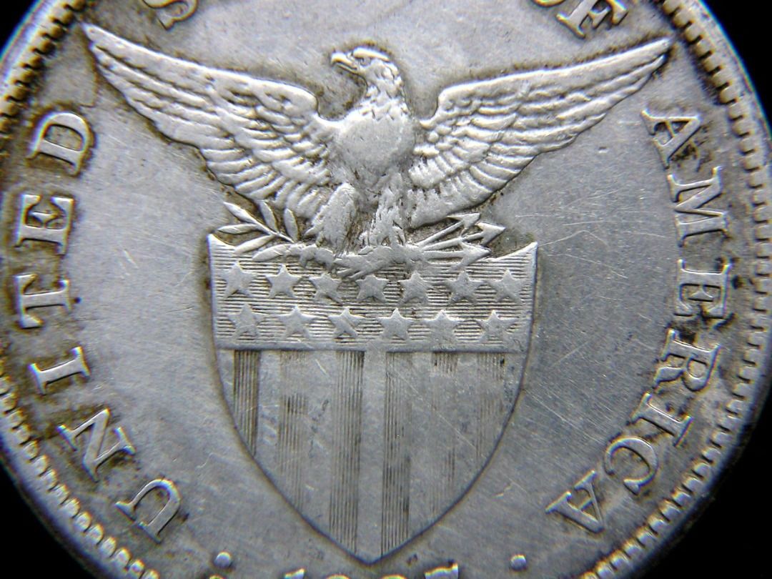 美屬菲律賓大銀幣-1907年(大清光緒卅三年)美屬菲律賓(American Philippines)菲女神鑄鐵馬翁火山遠景壹比索(Silver  Peso)大銀幣(曾流通中國), 興趣及遊戲, 收藏品及紀念品, 錢幣- Carousell