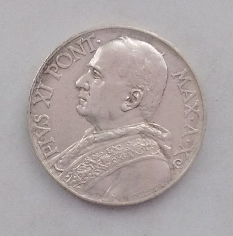 1931年梵蒂岡城10里拉流通銀幣-羅馬鑄造, 興趣及遊戲, 收藏品及紀念品, 錢幣- Carousell