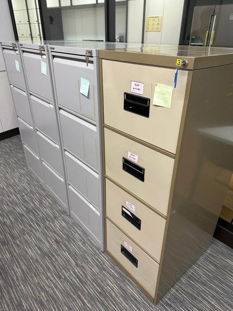 4 Drawer Metal with Key for sale 50 each, Furniture & Home