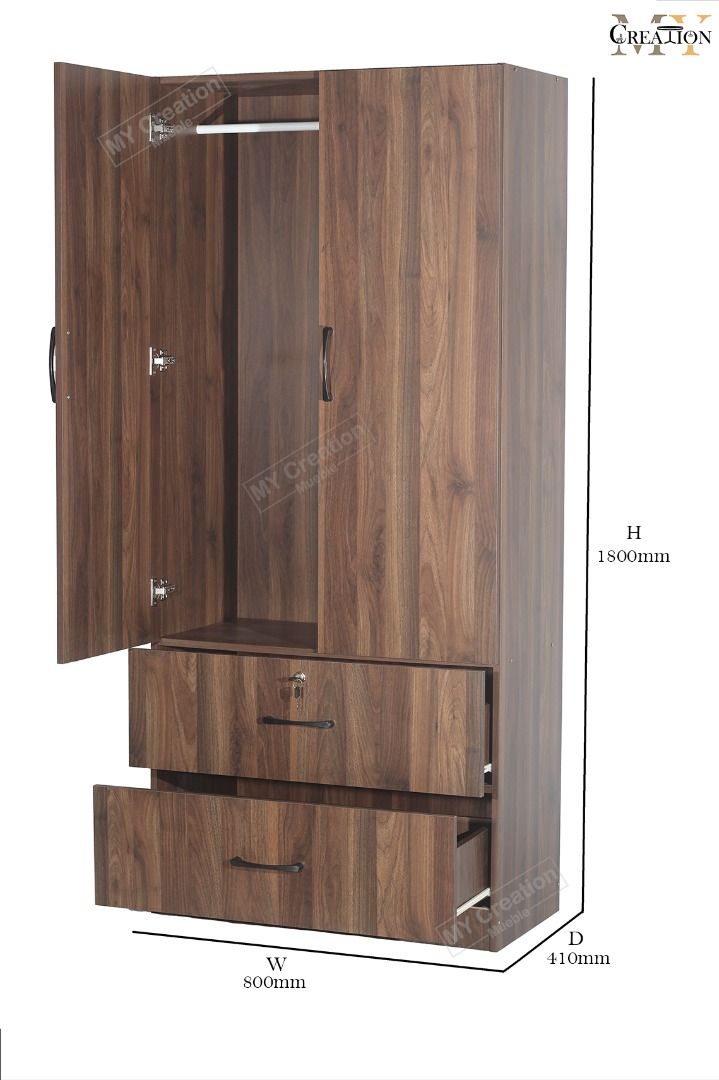 6x4 ft Wooden Wardrobe with Drawers & Lock – Spacious Portable Almari main image 0