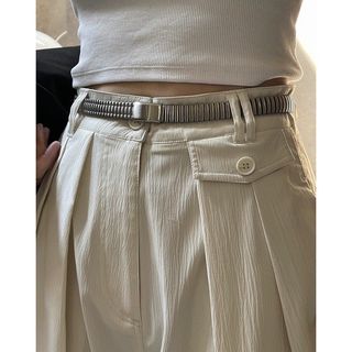 金屬蛇鏈感時尚腰帶